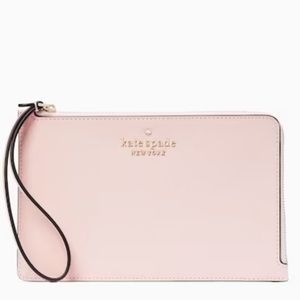 NWT ♠️ Kate Spade ♠️ Chalk Pink Staci Medium L Zip Wristlet